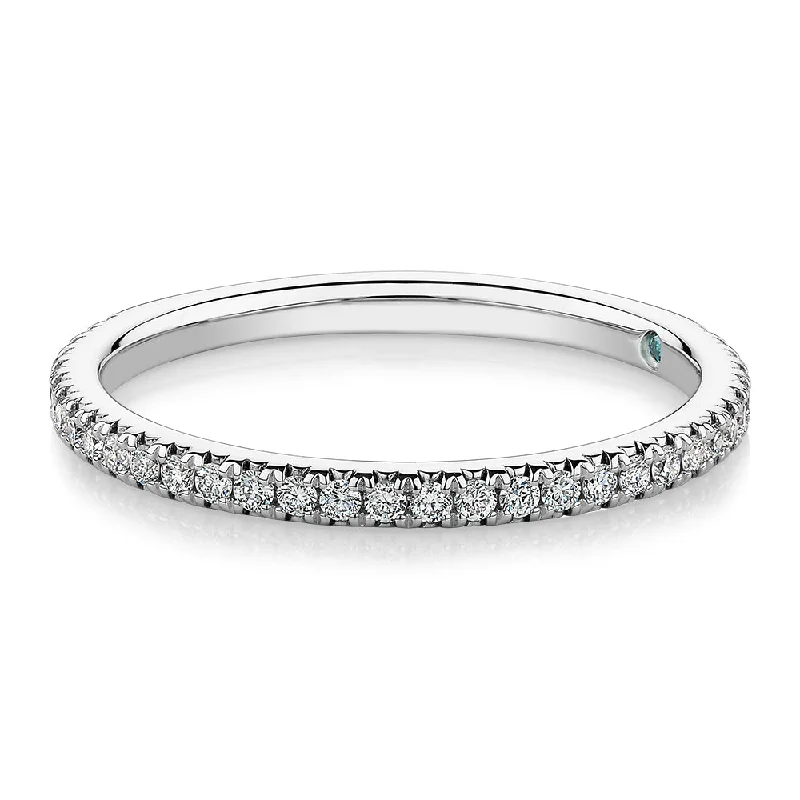 Black Diamond Rings-Premium Lab-Grown Diamond, 0.23 carat TW round brilliant wedding or eternity band in platinum