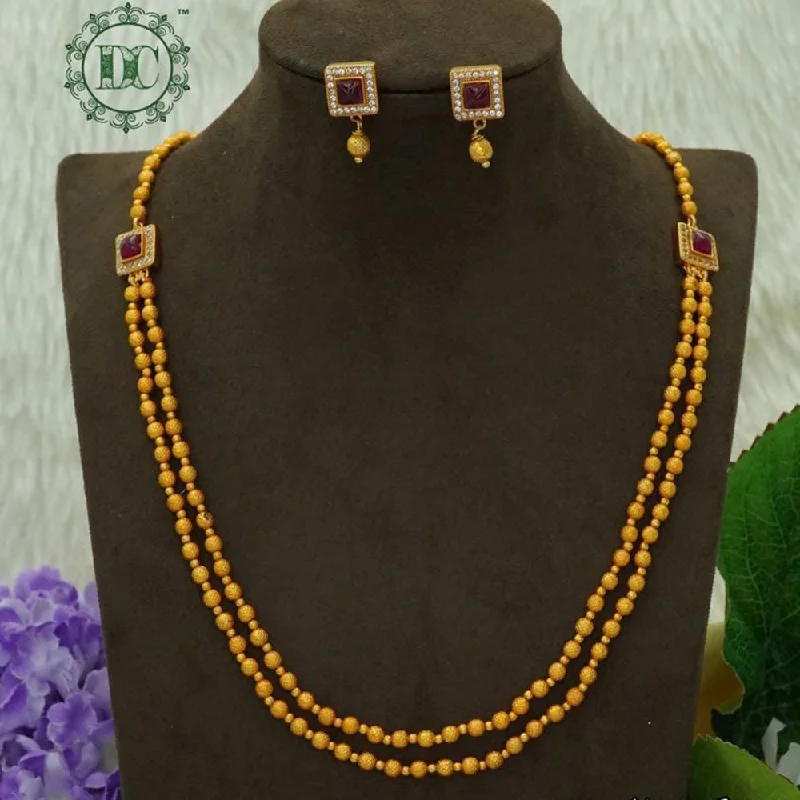 Long Pendant Necklaces-Diksha Collection Matte Finish Long Necklace Set