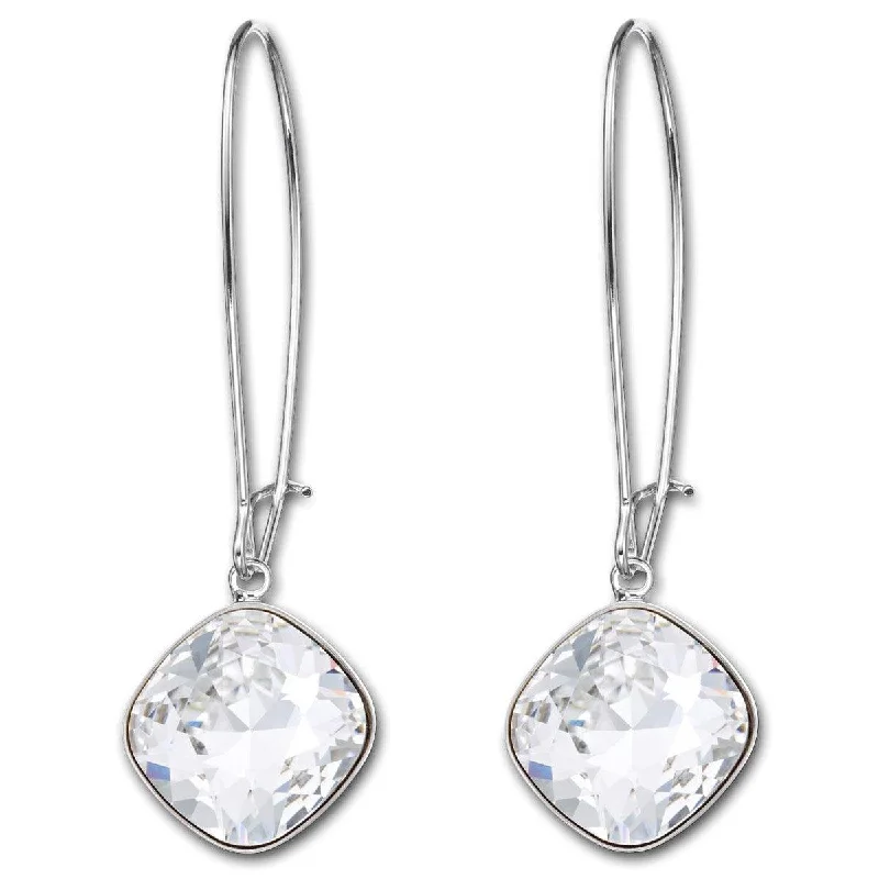 Luxury Pearl Earrings-Swarovski Women's Thankful Rhodium-Plated Clear Crystal Pierced Earrings | 1181643