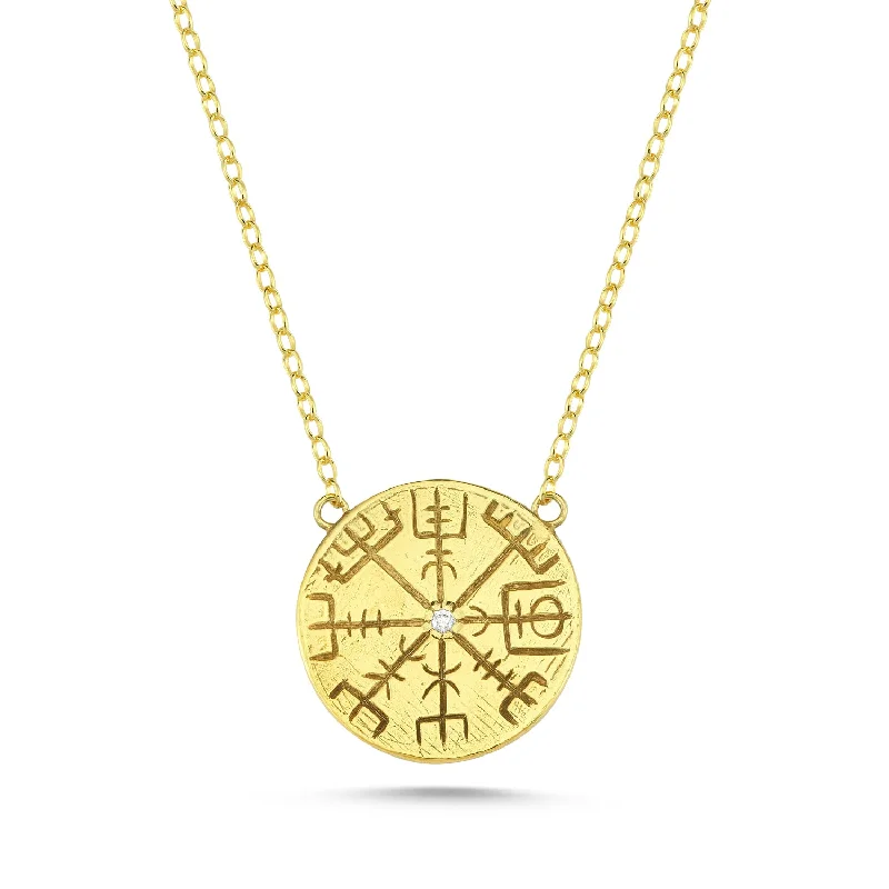 Simple Chain Necklaces-Vegvisir Necklace