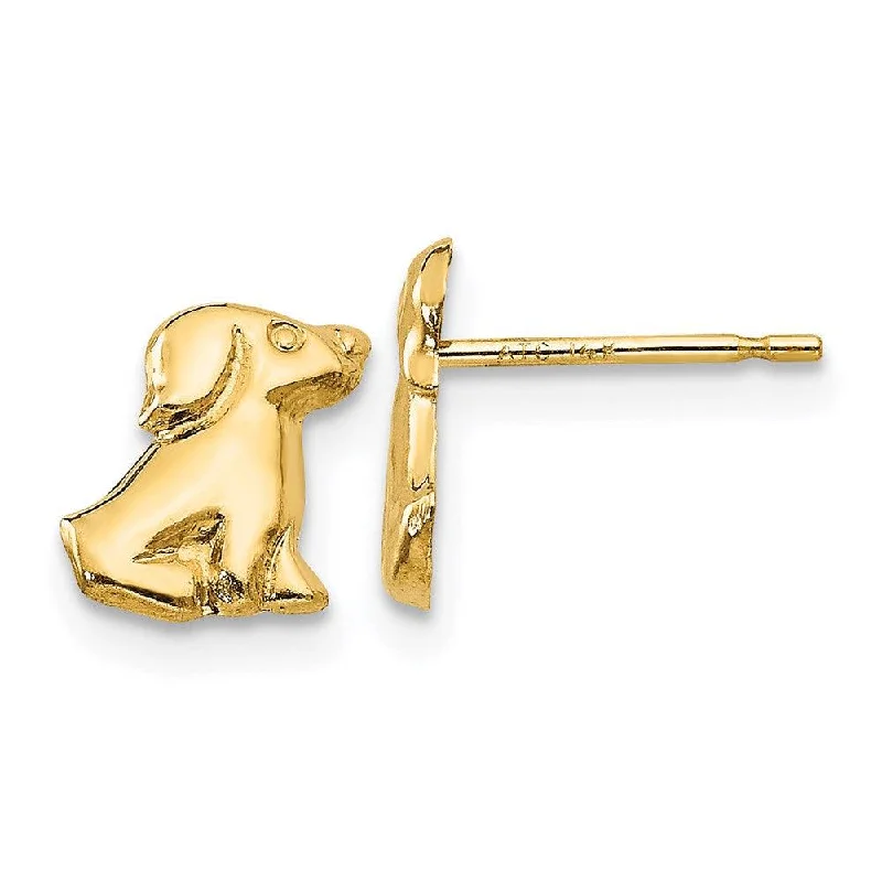 Colorful Statement Earrings-Madi K Kid's 14k  Dog Post Earrings