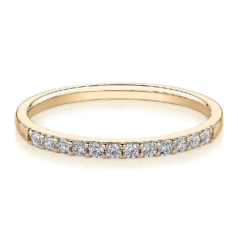 Men's Fashion Rings-Wedding or eternity band in 14 carat yellow gold