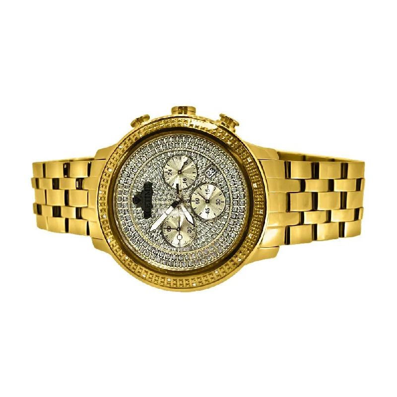 Personalized Fitness Watches-Prince IceTime Watch .15cttw Diamond IP Gold