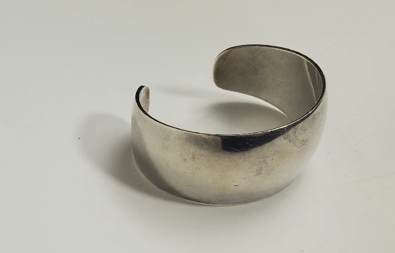 Adjustable Rope Bracelets-Ove Wendt for Age Fausing Vintage Danish Sterling Silver Cuff Bracelet