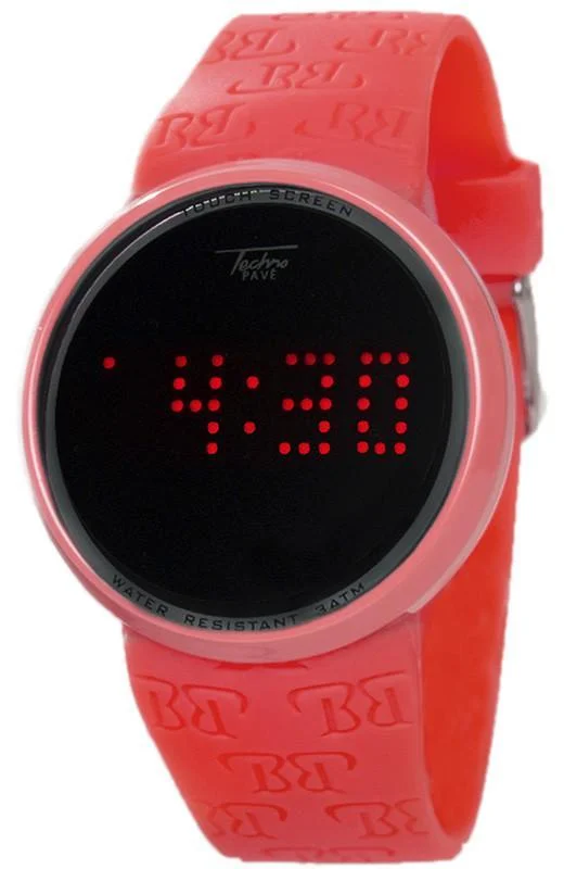 Waterproof Fitness Watches-Touch Screen Digital Watch in Red