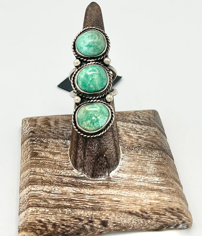 Luxury Ruby Rings-Ring- Raegan Hough Three Stone Turquoise