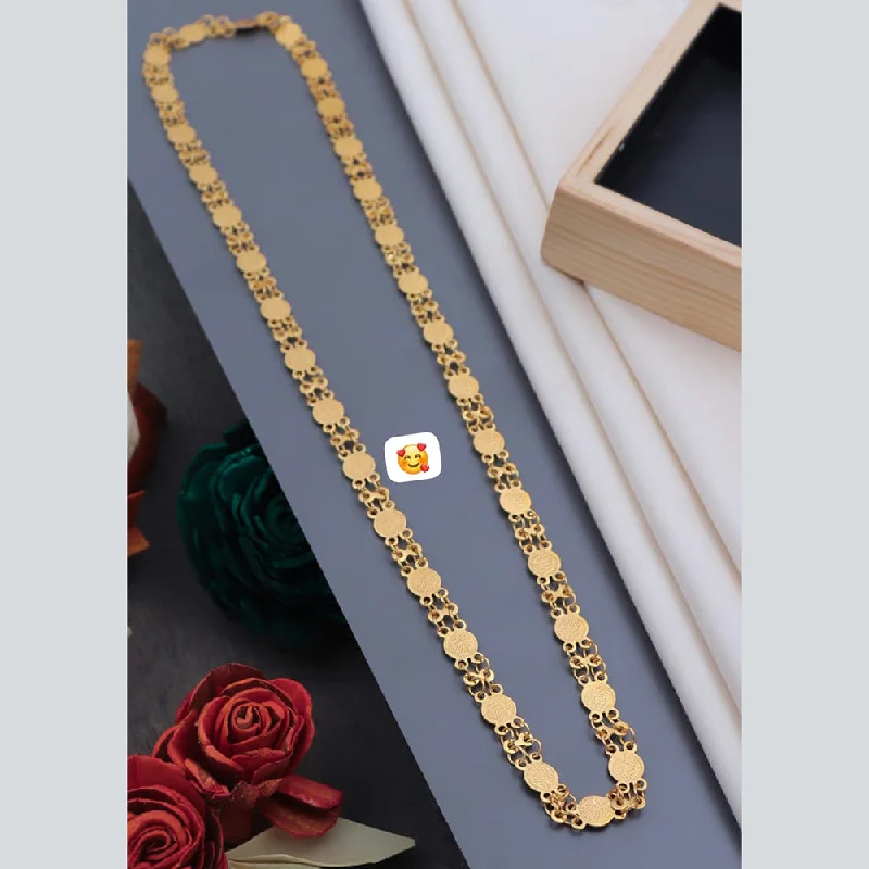 Minimalist Necklaces for Women-Pooja Bangles Gold Plated Long Necklace