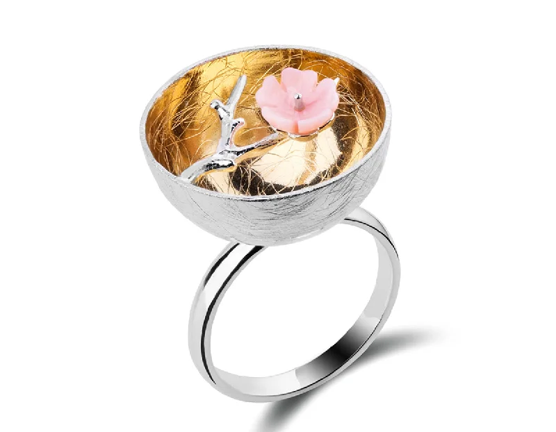 Unique Gold Wedding Rings-Plum Blossom Ring