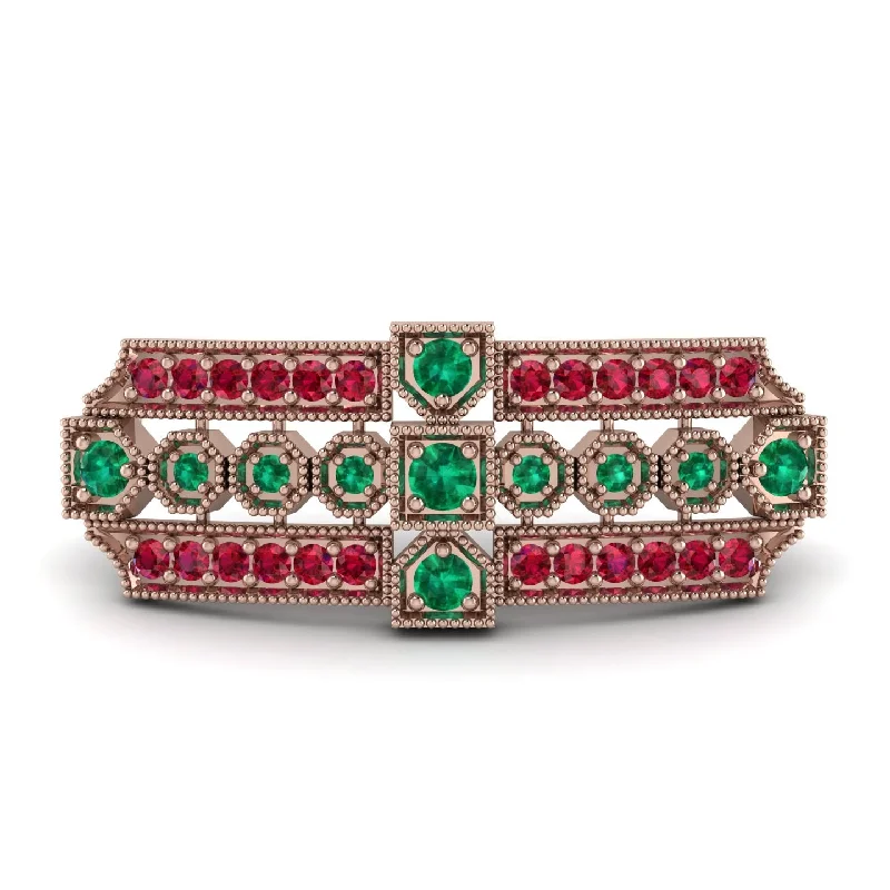 Unique Brooch for Special Events-Emerald Antique Elegance Brooch - Alondra No. 50