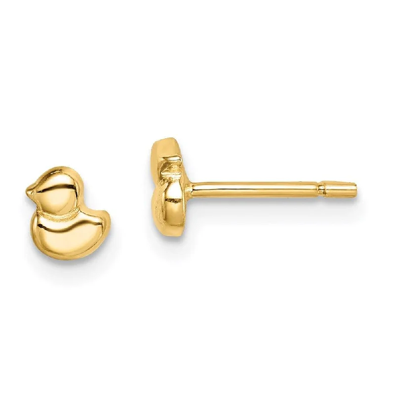 Organic Pearl Earrings-Madi K Kid's 14k  Duck Post Earrings