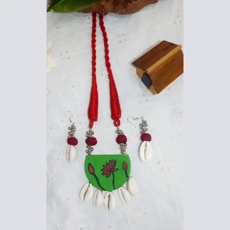 Bright Colored Necklaces-Shrijicreation Handmade Long Necklace Set