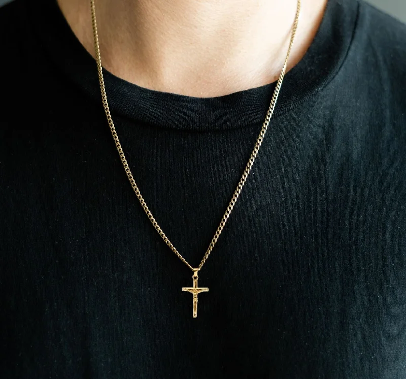 Designer Heart Pendant Necklaces-Cross Pendant Necklace | Gold