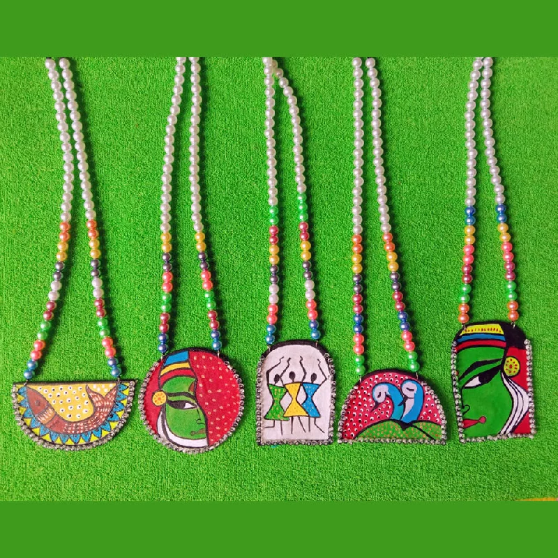 Long Pendant Necklaces-Pakhi Creation Handmade Long Necklace (Assorted Design)