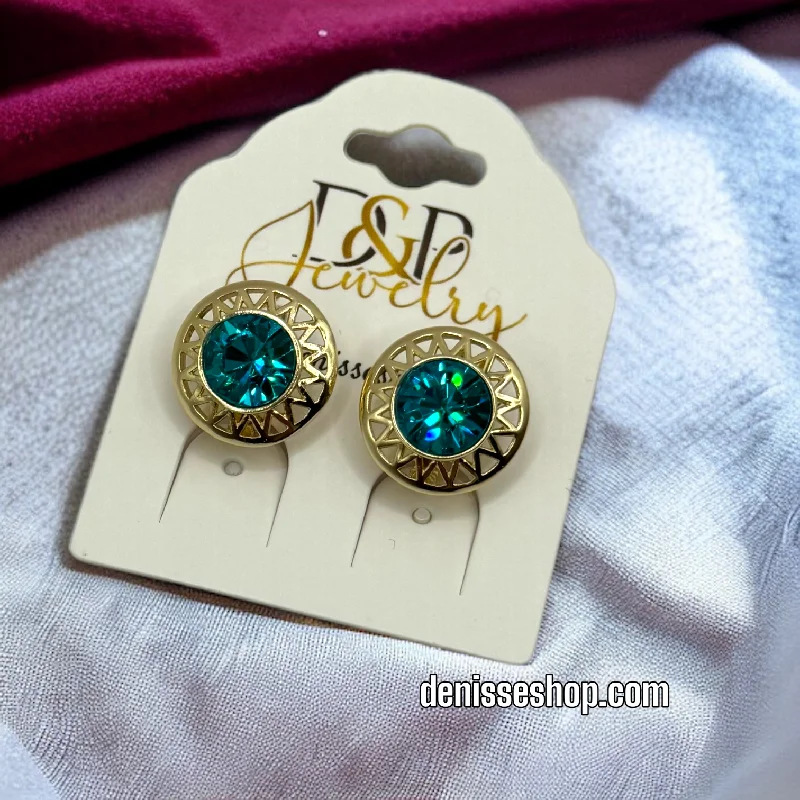 Fashionable Drop Earrings-14K ELEGANT BLUE EARRINGS E466