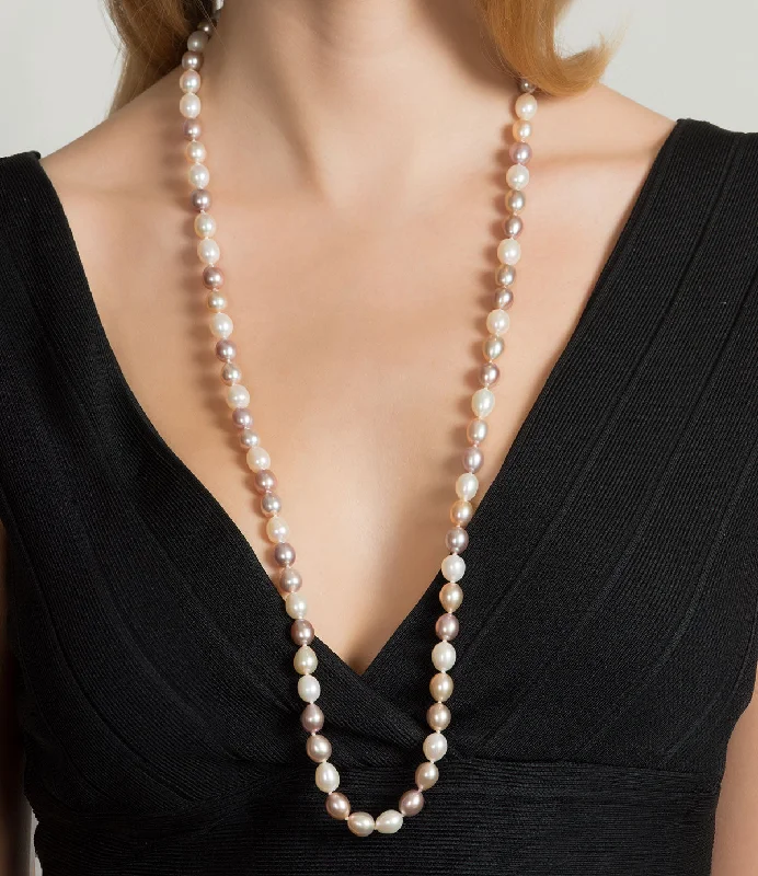 Unique Pendant Necklaces-Athena Multicolour Long Pearl Necklace