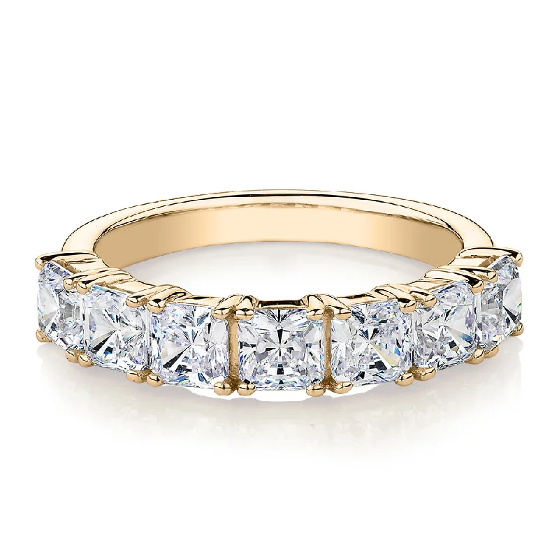 Personalized Wedding Rings-Dress ring with 2.73 carats* of diamond simulants in 10 carat yellow gold