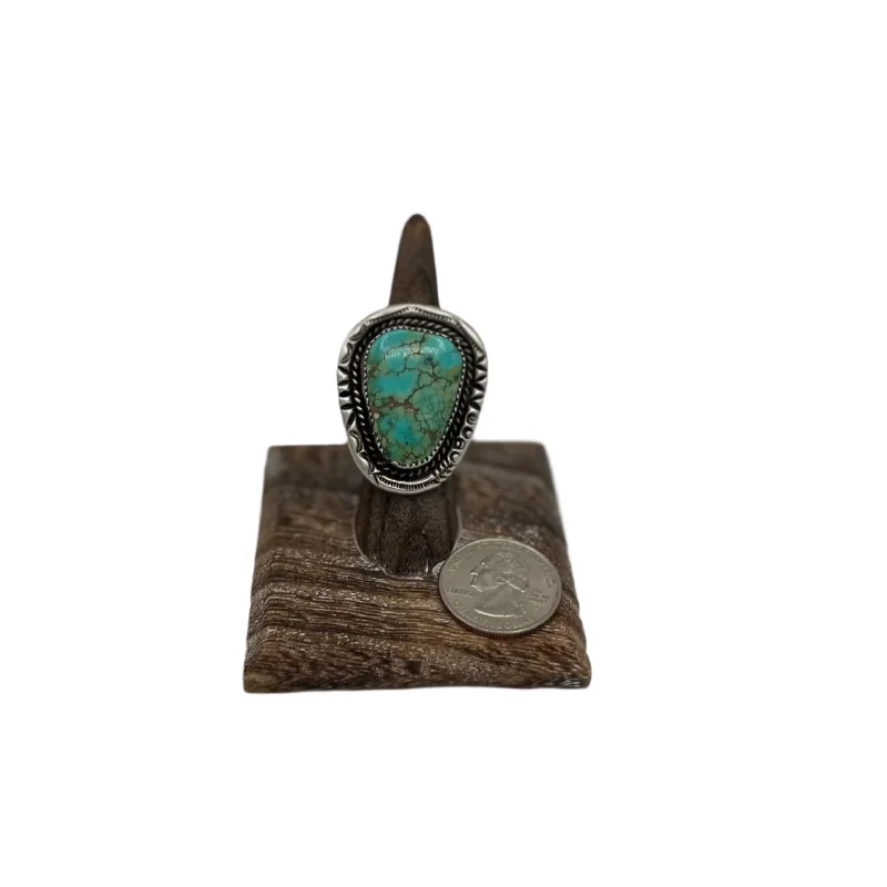 Bohemian Style Rings-Large Vintage Turquoise Ring