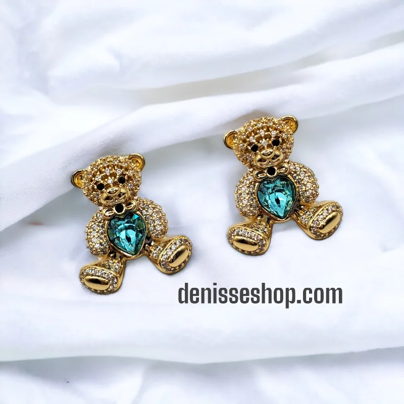 Lightweight Gold Earrings-Bear Earrings E161