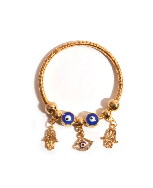 Simple Gold Bracelets-Good luck Eyes Bracelet