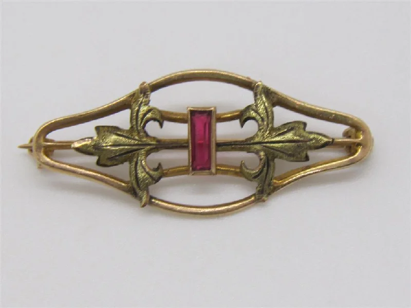 Artistic Brooch with Flower Motif-Colored Stone Pins & Brooche