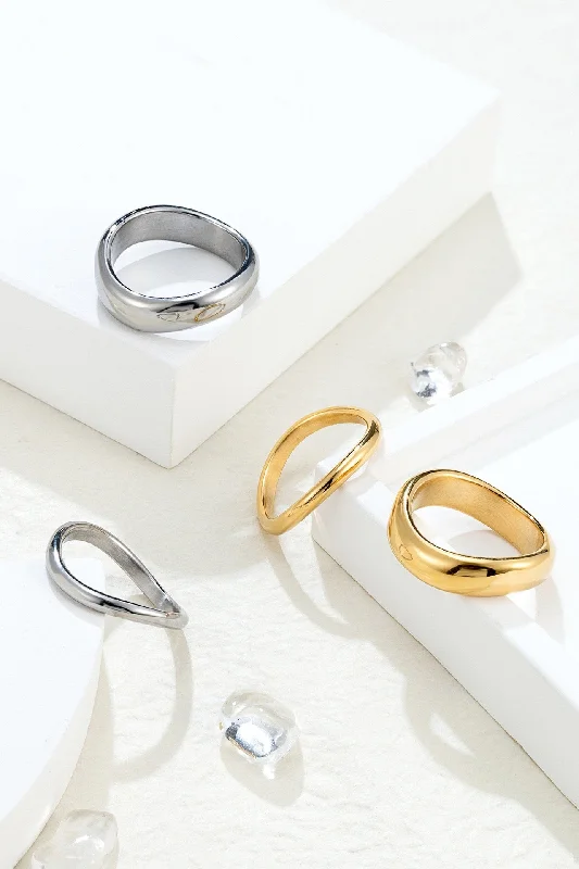 Sterling Silver Rings for Women-Duo Rings