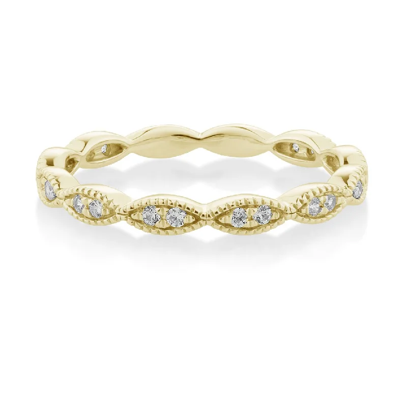 Art Deco Rings-All-rounder eternity band in 10 carat yellow gold