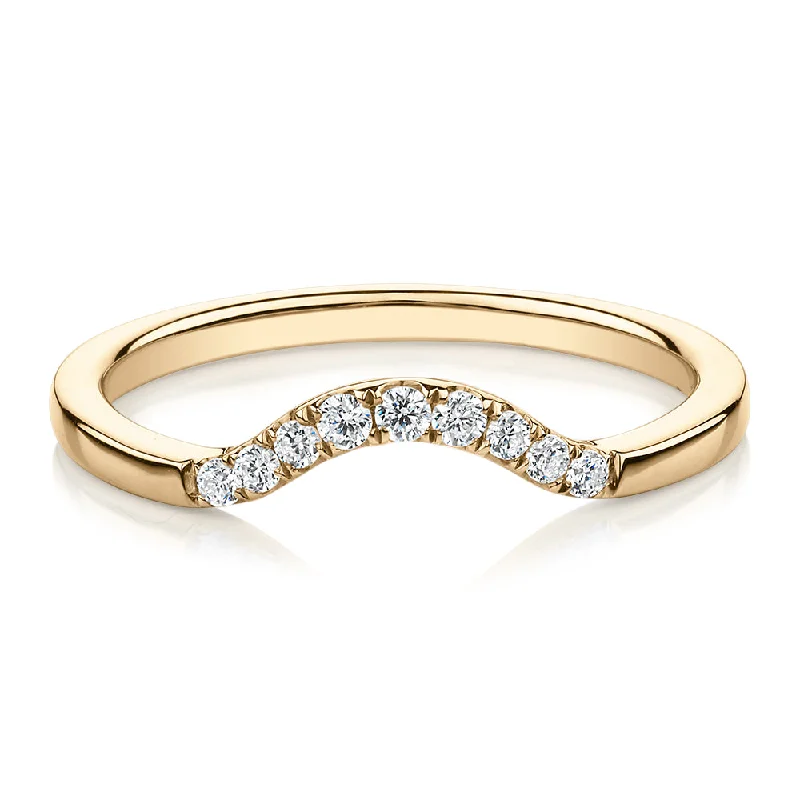 Silver Promise Rings-Wedding or eternity band in 10 carat yellow gold