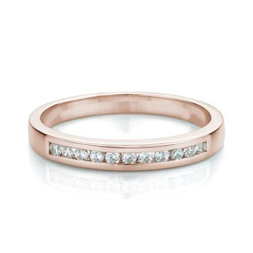 Vintage Art Deco Rings-Wedding or eternity band in 14 carat rose gold