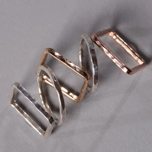 Wedding Rings with Diamonds-Stackable Rings