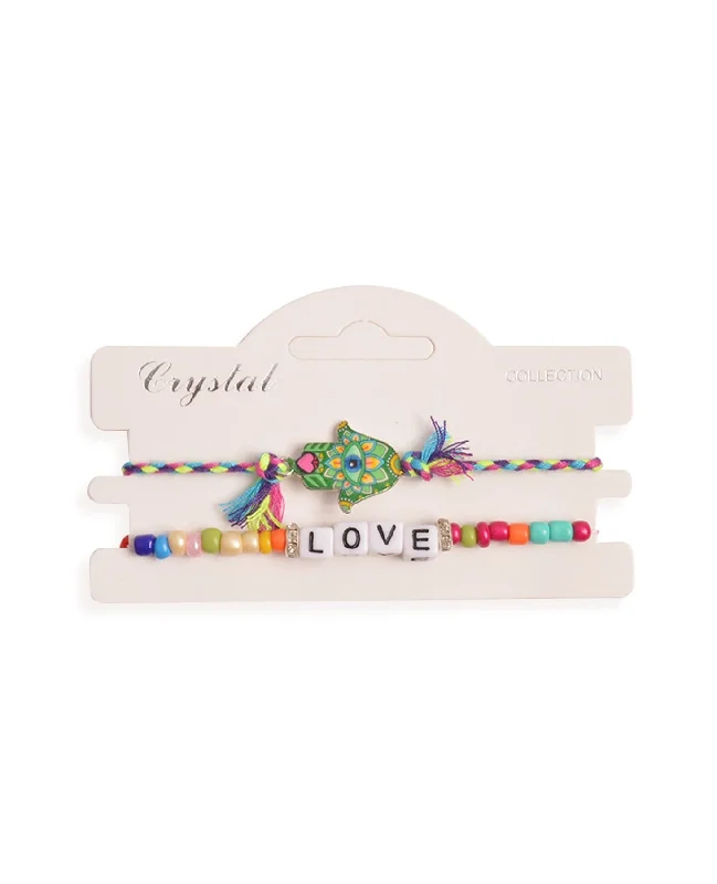 Multi-Colored Bead Bracelets-I Love my Hamsa bracelets (Surprise)