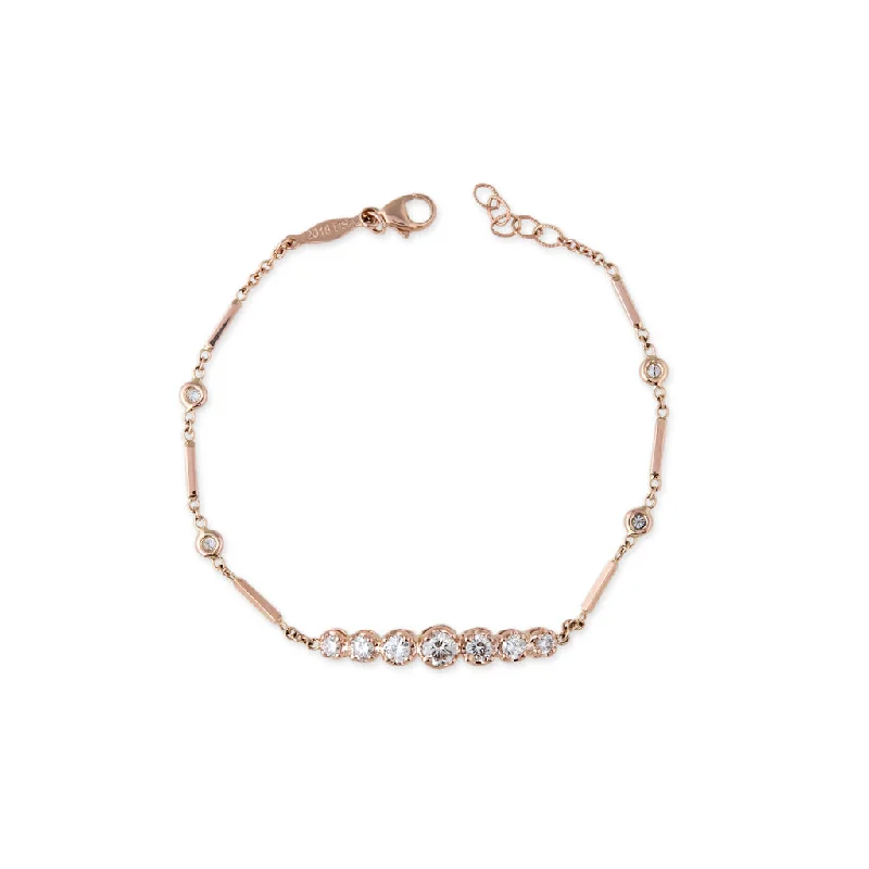 Tennis Bracelets with Diamonds-7 DIAMOND KATE SMOOTH BAR BRACELET