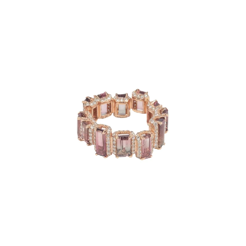 Trendy Stackable Rings-Queen's Trail Watermelon Tourmaline Ring