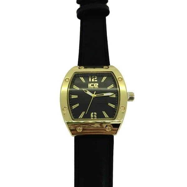 Men’s Chronograph Watches-Gold Designer Fashion Watch with Black Strap