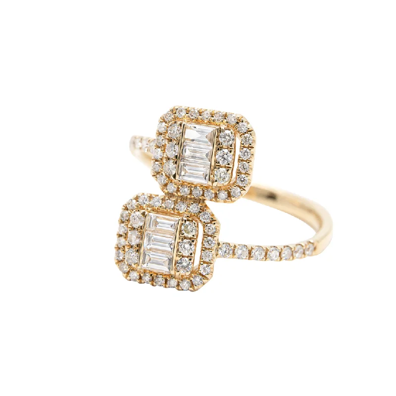 Vintage Diamond Rings-Diamond & Gold Captivating Ring