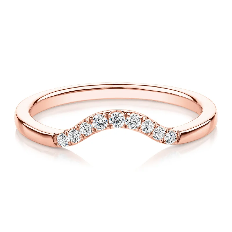 Elegant Rose Gold Rings-Wedding or eternity band in 10 carat rose gold