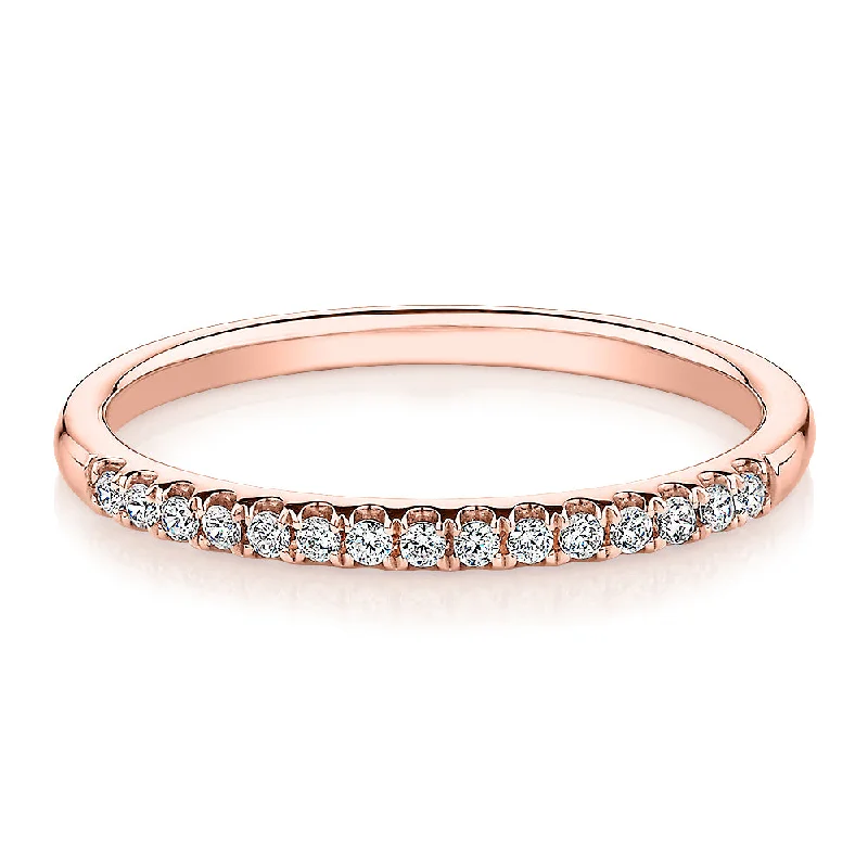 Chunky Silver Rings-Wedding or eternity band in 14 carat rose gold