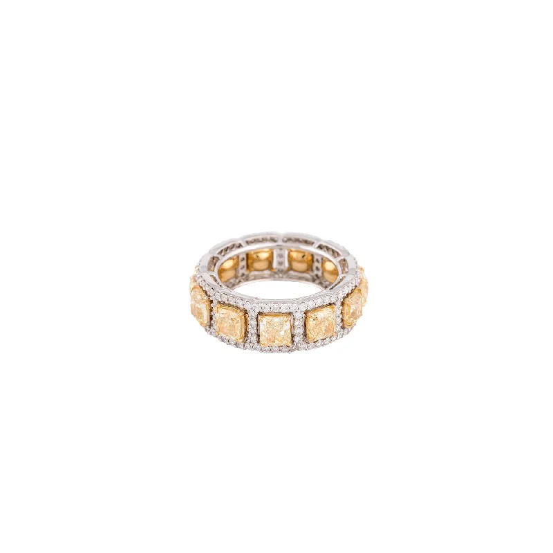 Elegant Wedding Rings-Yellow & White Diamond Soif de Vivre