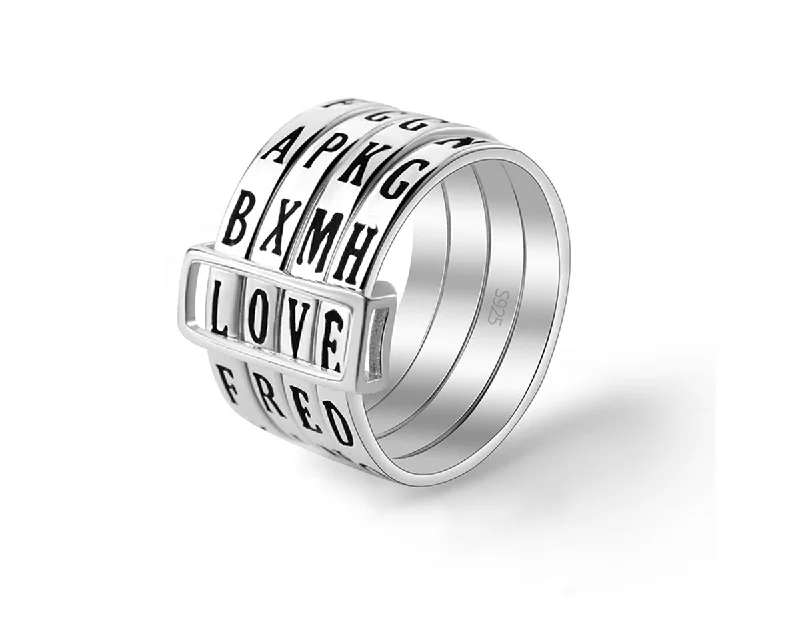 Handcrafted Engagement Rings-Lovely Words Ring