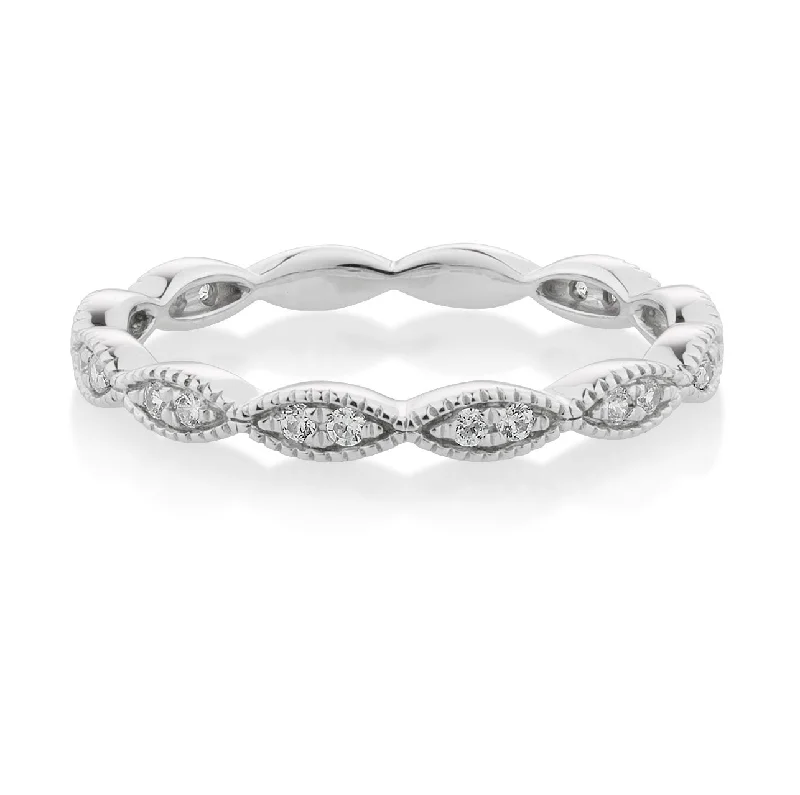 Men's Wedding Rings-All-rounder eternity band in 10 carat white gold