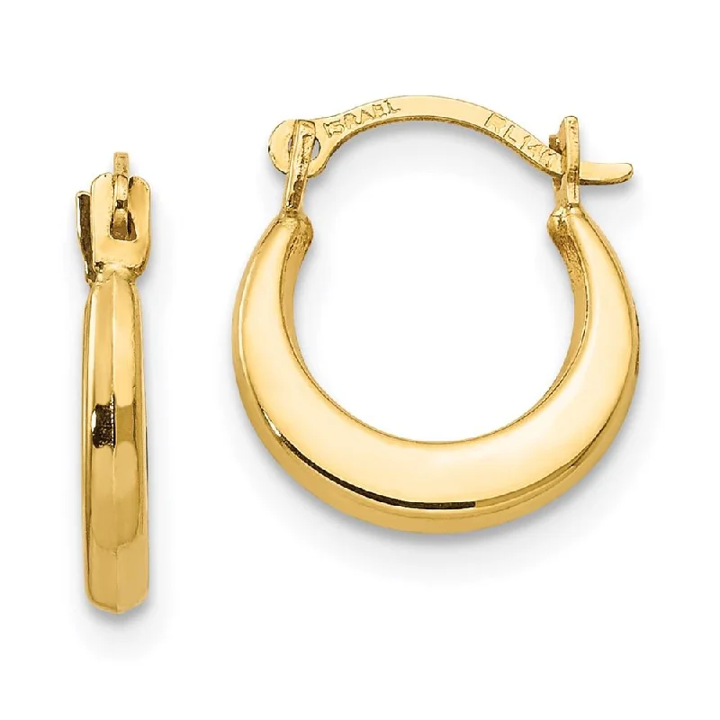 Chunky Gold Earrings-Madi K Kid's 14k  Small Hoop Earrings