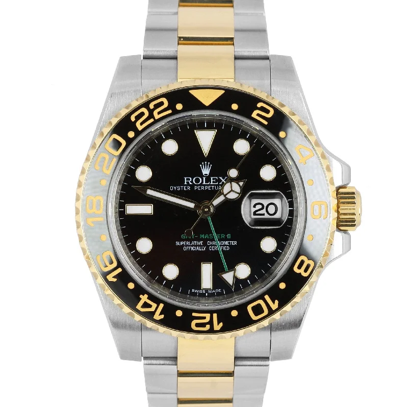 High-End Watches for Special Occasions-Rolex GMT-Master II Ceramic Black Two-Tone 18K Gold Steel 40mm Watch 116713