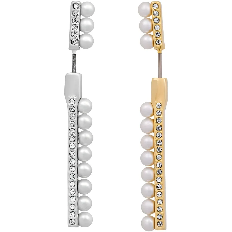 Trendy Dangle Earrings-Swarovski Women's Pierced Earrings - Lisboa Mixed Plated Crystals and Pearls | 5368797