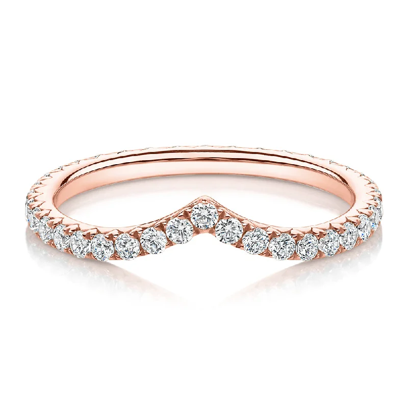 Large Statement Rings-All-rounder eternity band with 0.57 carats* of diamond simulants in 10 carat rose gold