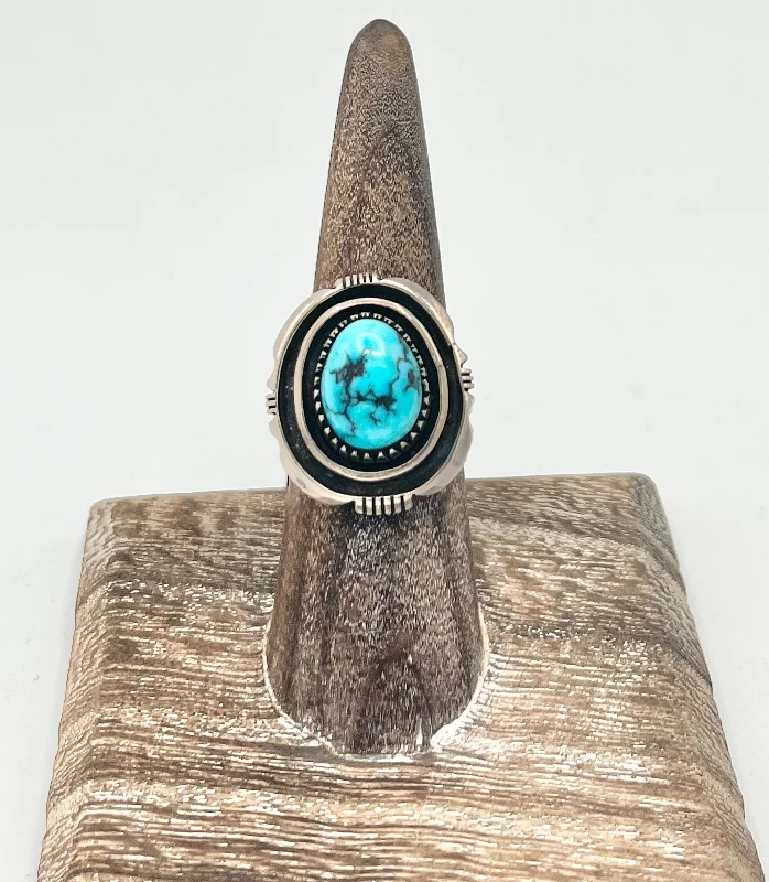 Gemstone Solitaire Rings-Single Stone Turquoise ring