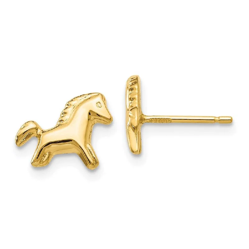 Chic Dangle Earrings-14k Pony Earrings