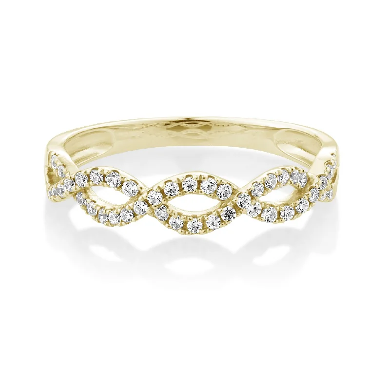 Elegant Engagement Rings-Wedding or eternity band in 10 carat yellow gold