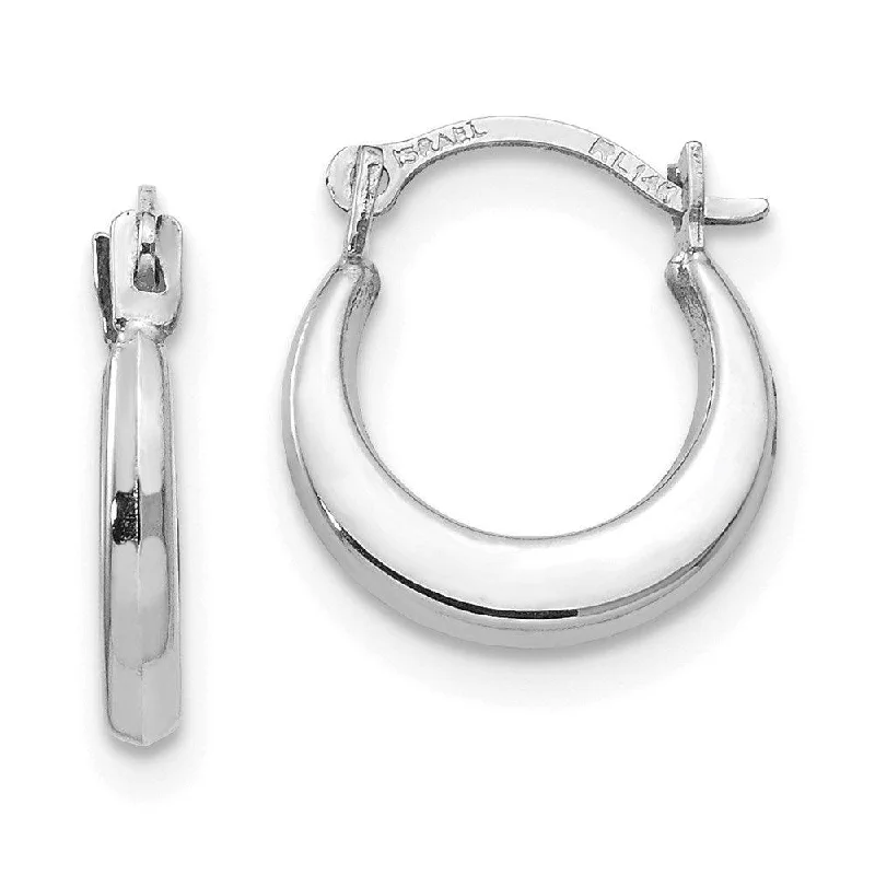 Party Earrings for Women-Madi K Kid's 14k White Gold  1.70mm Hoop Earrings