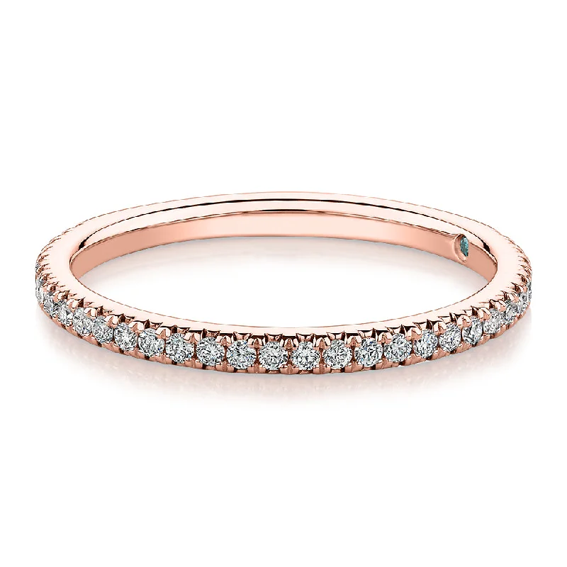 Custom Wedding Bands-Premium Lab-Grown Diamond, 0.23 carat TW round brilliant wedding or eternity band in 18 carat rose gold