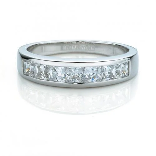 Unique Wedding Band Sets-Wedding or eternity band with 0.91 carats* of diamond simulants in 14 carat white gold