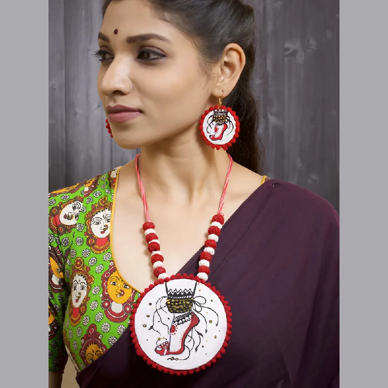 Sterling Silver Necklaces-Pakhi Creation Handmade Long Necklace Set